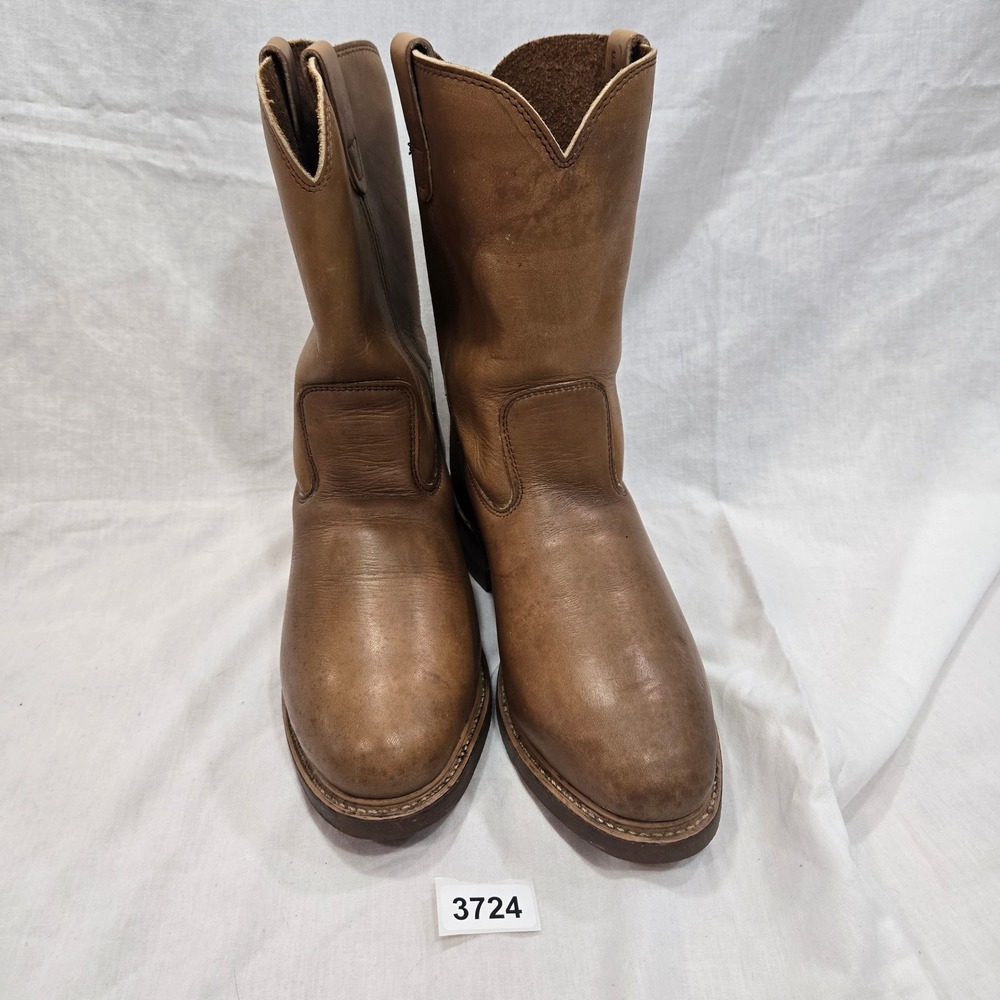 Lehigh Oil Resistant Work Boots Mens 8.5 Leather Pull On Cowboy Style Western